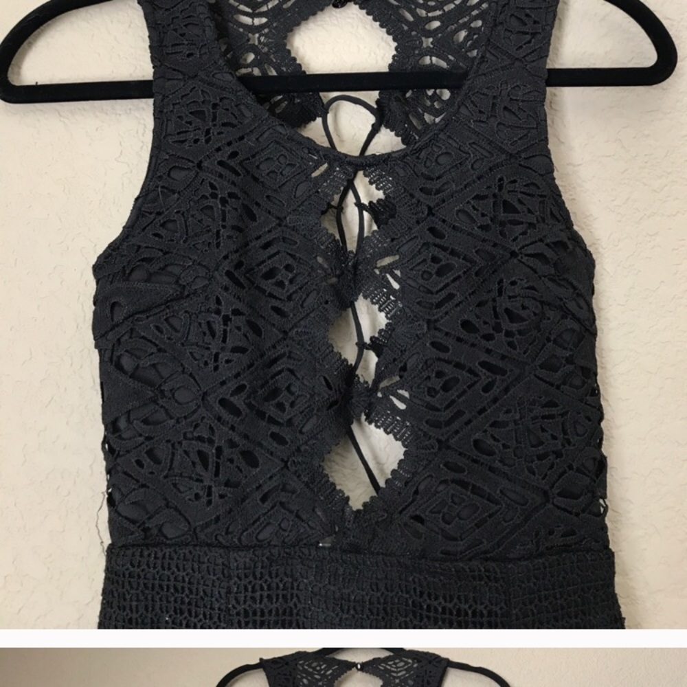 LF black crochet bodycon dress - Picture 4 of 4